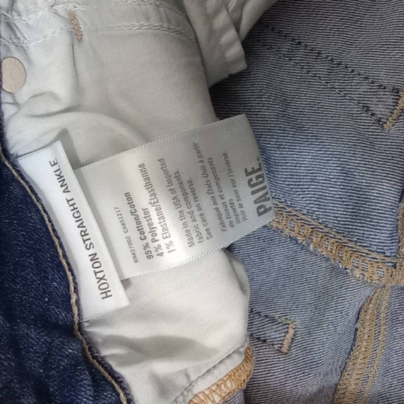 PAIGE High Rise Hoxton Straight Ankle Jeans Size‎ 30 - Picture 10 of 11